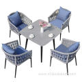 outdoor furniture patio set rope woven dining chair